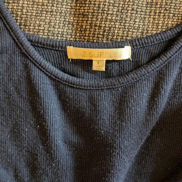 Navy Z Supply Matching Lounge Wear Set — Ribbed Pants (XS) + Bra (S) - Picture 3 of 6